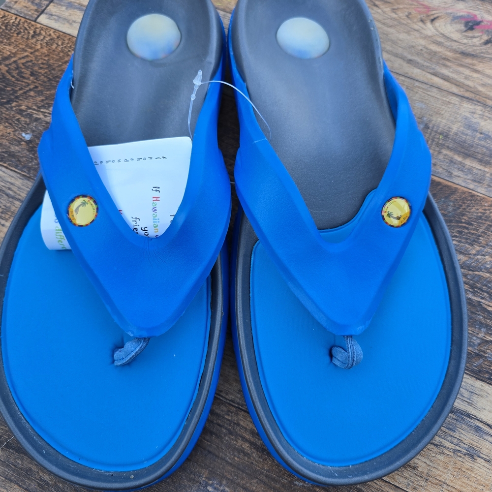Men's Summer Blue Flip Flop Sandals Size 11 - Picture 2 of 5